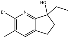 5H-Cyclopenta[b]pyridin-7-ol, 2-bromo-7-ethyl-6,7-dihydro-3-methyl- 구조식 이미지
