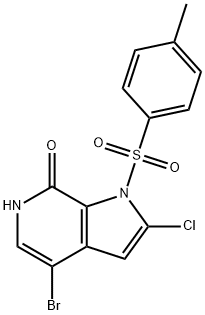 4-bromo-2-chloro-1-tosyl-1,6-dihydro-7H-pyrrolo[2,3-c]pyridin-7-one Structure