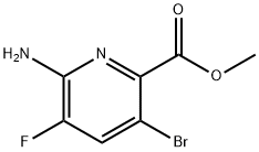 2-Pyridinecarboxylic acid, 6-amino-3-bromo-5-fluoro-, methyl ester Structure