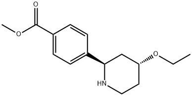 Methyl 4-[(2R,4R)-4-ethoxy-2-piperidinyl]benzoate Structure