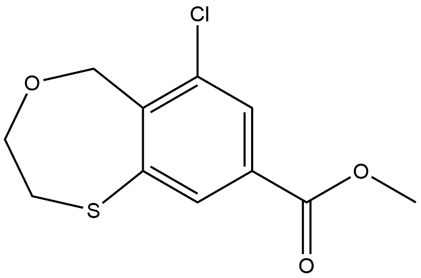 methyl 6-chloro-3,5-dihydro-2H-4,1-benzoxathiepine-8-carboxylate Structure