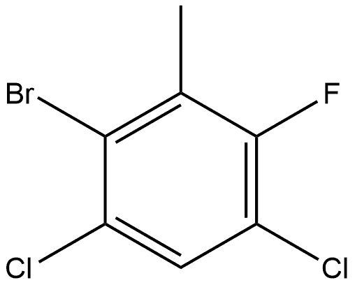 2-Bromo-1,5-dichloro-4-fluoro-3-methylbenzene Structure