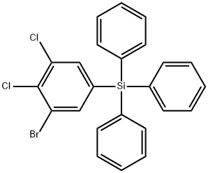 Benzene, 1-bromo-2,3-dichloro-5-(triphenylsilyl)- Structure