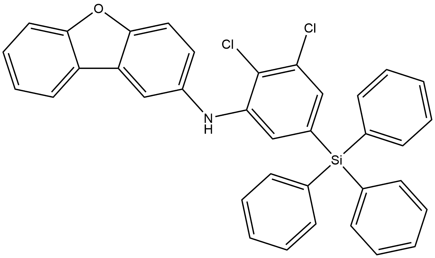 N-(2,3-dichloro-5-(triphenylsilyl)phenyl)dibenzo[b,d]furan-2-amine Structure