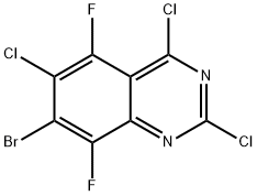 Quinazoline, 7-bromo-2,4,6-trichloro-5,8-difluoro- Structure