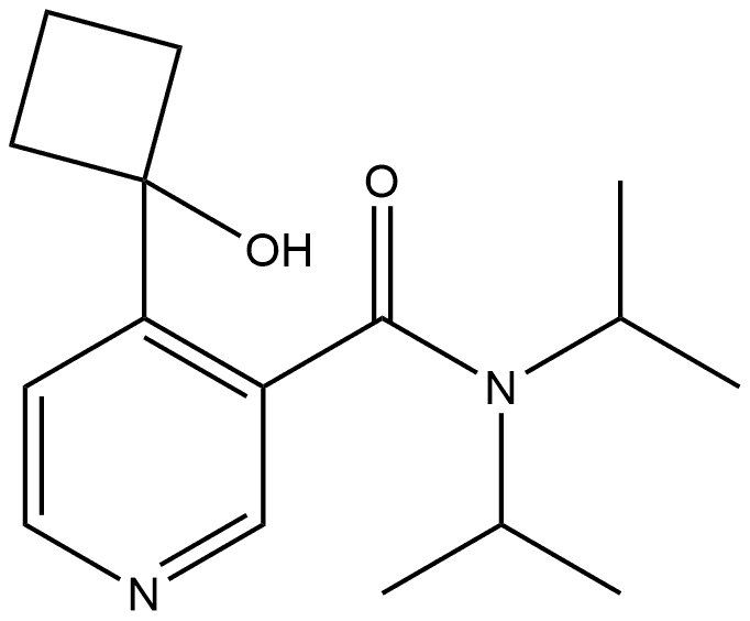 4-(1-hydroxycyclobutyl)-N,N-diisopropylnicotinamide Structure