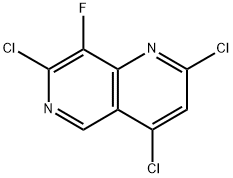 1,6-Naphthyridine, 2,4,7-trichloro-8-fluoro- 구조식 이미지