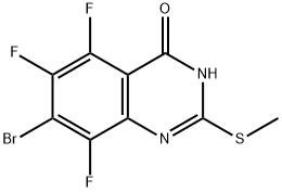 4(3H)-Quinazolinone, 7-bromo-5,6,8-trifluoro-2-(methylthio)- Structure