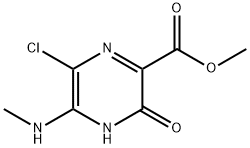 Methyl 6-chloro-5-(methylamino)-3-oxo-3,4-dihydropyrazine-2-carboxylate 구조식 이미지