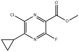 2-Pyrazinecarboxylic acid, 6-chloro-5-cyclopropyl-3-fluoro-, methyl ester Structure