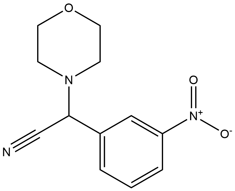 4-Morpholineacetonitrile, α-(3-nitrophenyl)- Structure