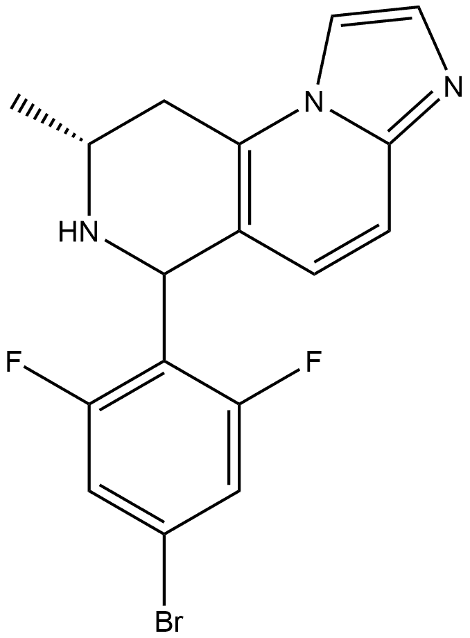 (8R)-6-(4-bromo-2,6-difluorophenyl)-8-methyl-6,7,8,9-tetrahydroimidazo[1,2-a][1,6]naphthyridine Structure