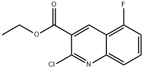 3-Quinolinecarboxylic acid, 2-chloro-5-fluoro-, ethyl ester Structure