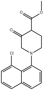4-Piperidinecarboxylic acid, 1-(8-chloro-1-naphthalenyl)-3-oxo-, methyl ester Structure