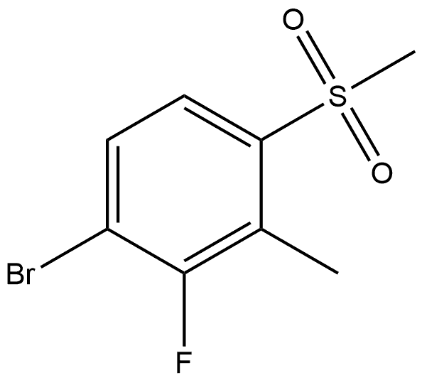 1-Bromo-2-fluoro-3-methyl-4-(methylsulfonyl)benzene Structure