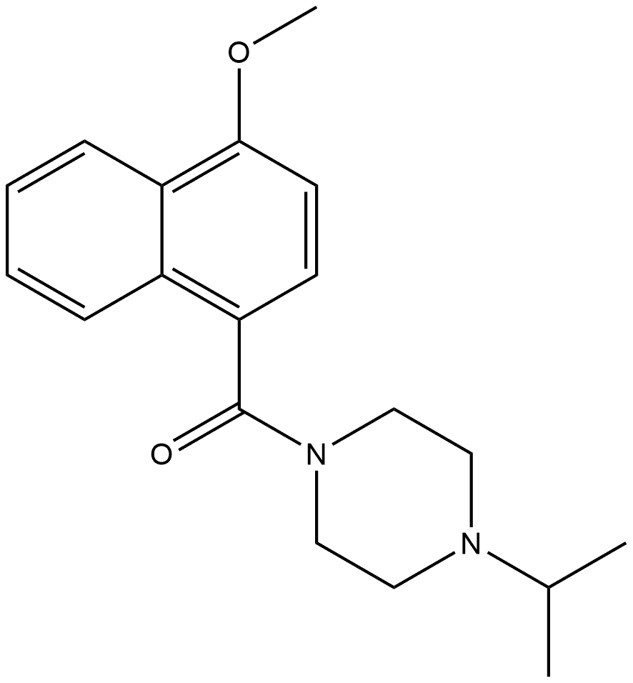 Methanone, (4-methoxy-1-naphthalenyl)[4-(1-methylethyl)-1-piperazinyl]- Structure