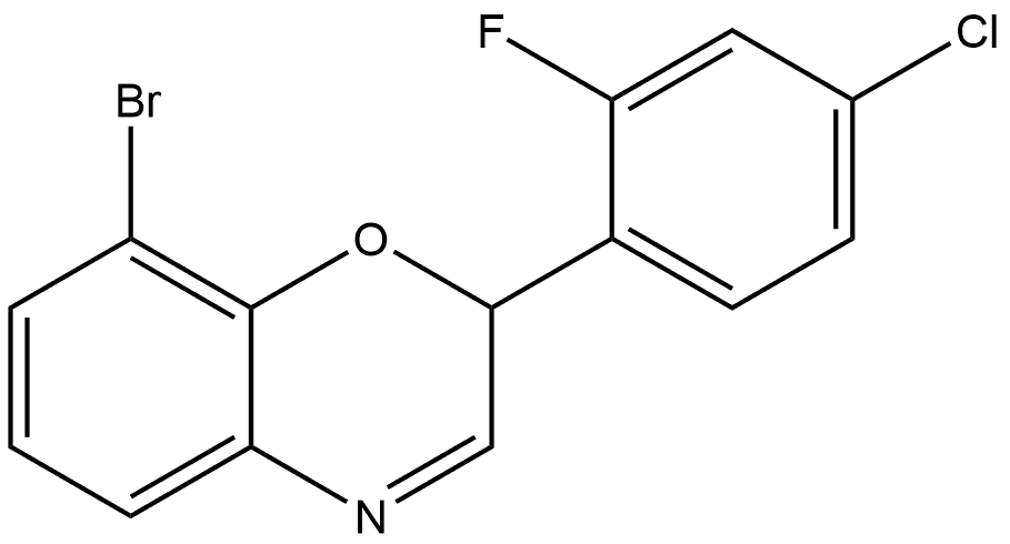 2H-1,4-Benzoxazine, 8-bromo-2-(4-chloro-2-fluorophenyl)- Structure