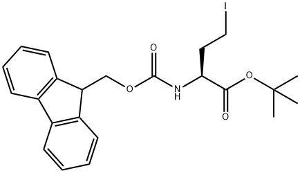 Butanoic acid, 2-[[(9H-fluoren-9-ylmethoxy)carbonyl]amino]-4-iodo-, 1,1-dimethylethyl ester, (2S)- Structure