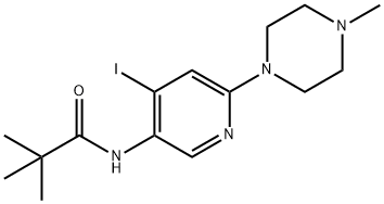 N-[4-iodo-6-(4-methyl-piperazin-1-yl)-pyridin-3-yl]-2,2-dimethyl-propionamide Structure