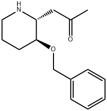 2-Propanone, 1-[(2R,3S)-3-(phenylmethoxy)-2-piperidinyl]- Structure