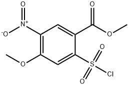 Methyl 2-(chlorosulfonyl)-4-methoxy-5-nitrobenzoate 구조식 이미지