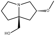1H-Pyrrolizine-7a(5H)-methanol, tetrahydro-2-methoxy-, (2R,7aS)- Structure