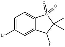 Benzo[b]thiophene, 5-bromo-3-fluoro-2,3-dihydro-2,2-dimethyl-, 1,1-dioxide Structure