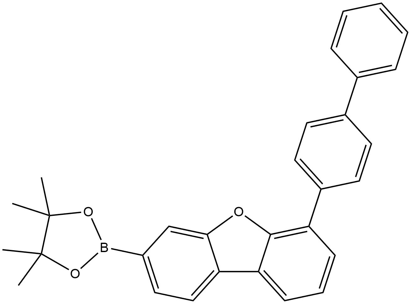 Dibenzofuran, 6-[1,1′-biphenyl]-4-yl-3-(4,4,5,5-tetramethyl-1,3,2-dioxaborolan-2-yl)- Structure