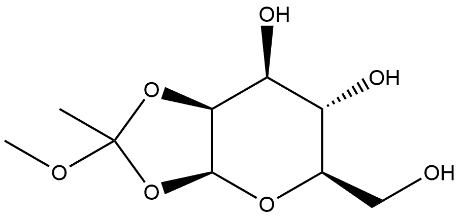 β-D-Mannopyranose, 1,2-O-(1-methoxyethylidene)- Structure