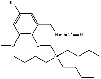 Benzene, 1-(azidomethyl)-5-bromo-3-methoxy-2-[(tributylstannyl)methoxy]- Structure