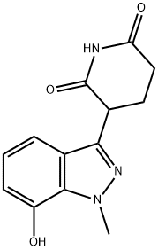 2,6-Piperidinedione, 3-(7-hydroxy-1-methyl-1H-indazol-3-yl)- 구조식 이미지