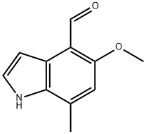 1H-Indole-4-carboxaldehyde, 5-methoxy-7-methyl- Structure