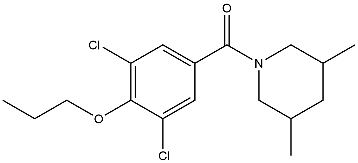 Methanone, (3,5-dichloro-4-propoxyphenyl)(3,5-dimethyl-1-piperidinyl)- Structure