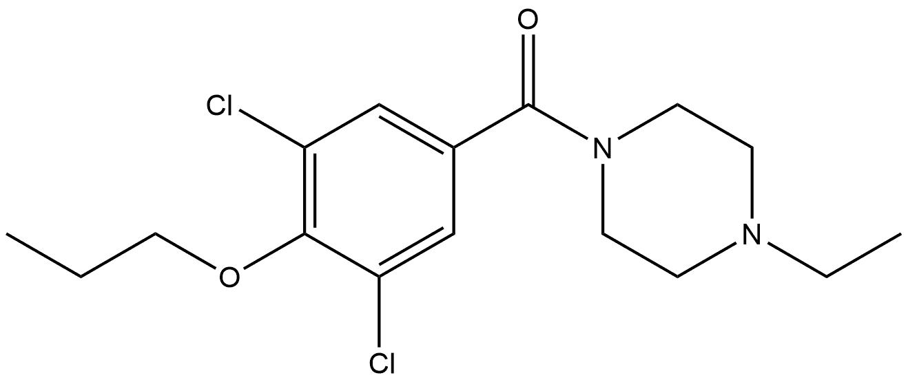 Methanone, (3,5-dichloro-4-propoxyphenyl)(4-ethyl-1-piperazinyl)- Structure