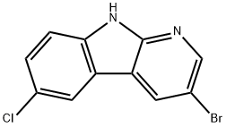 3-Bromo-6-chloro-9H-pyrido[2,3-b]indole 구조식 이미지