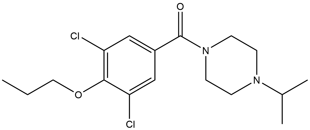 Methanone, (3,5-dichloro-4-propoxyphenyl)[4-(1-methylethyl)-1-piperazinyl]- Structure