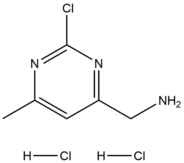 4-Pyrimidinemethanamine, 2-chloro-6-methyl-, hydrochloride (1:2) Structure