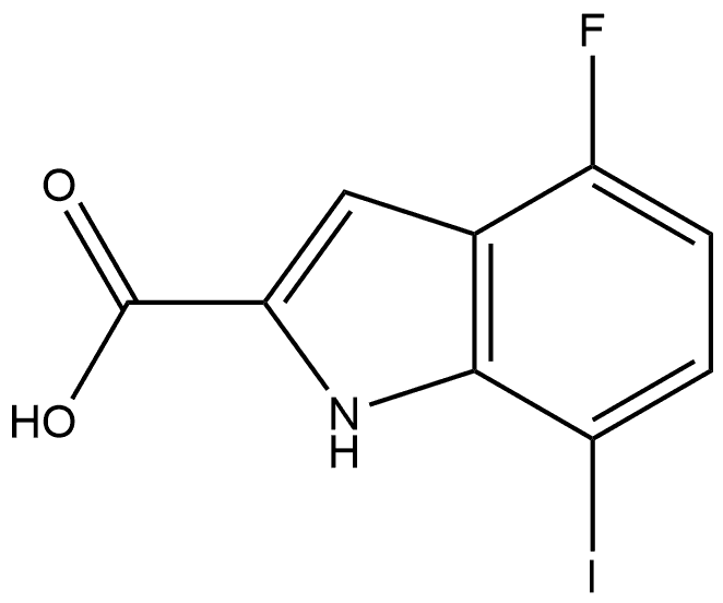 4-Fluoro-7-iodoindole-2-carboxylic Acid Structure