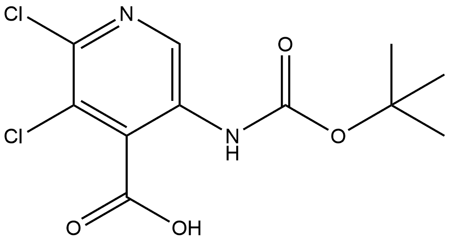 5-{[(tert-butoxy)carbonyl]amino}-2,3-dichloropyridine-4-carboxylic acid Structure