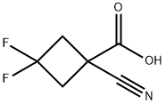 Cyclobutanecarboxylic acid, 1-cyano-3,3-difluoro- 구조식 이미지