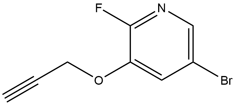 Pyridine, 5-bromo-2-fluoro-3-(2-propyn-1-yloxy)- Structure