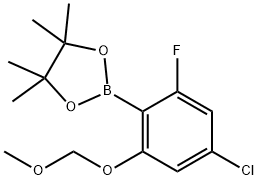 2-(4-Chloro-2-fluoro-6-(methoxymethoxy)phenyl)-4,4,5,5-tetramethyl-1,3,2-dioxaborolane Structure