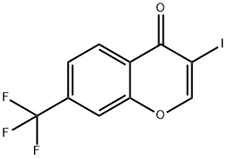 4H-1-Benzopyran-4-one, 3-iodo-7-(trifluoromethyl)- Structure