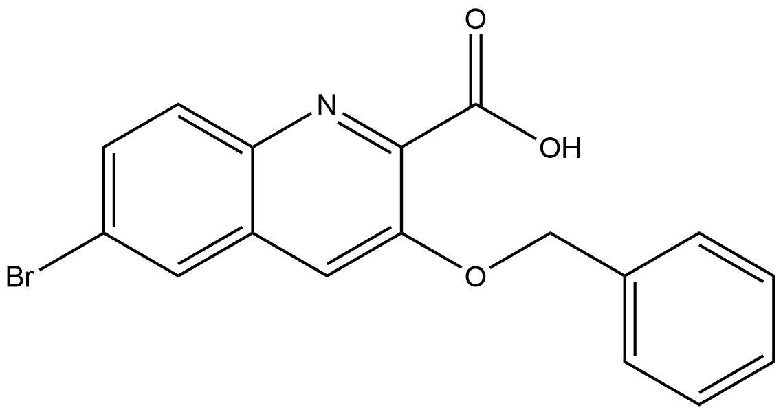 3-benzyloxy-6-bromoquinoline-2-carboxylic acid Structure