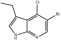 1H-Pyrrolo[2,3-b]pyridine, 5-bromo-4-chloro-3-ethyl- Structure