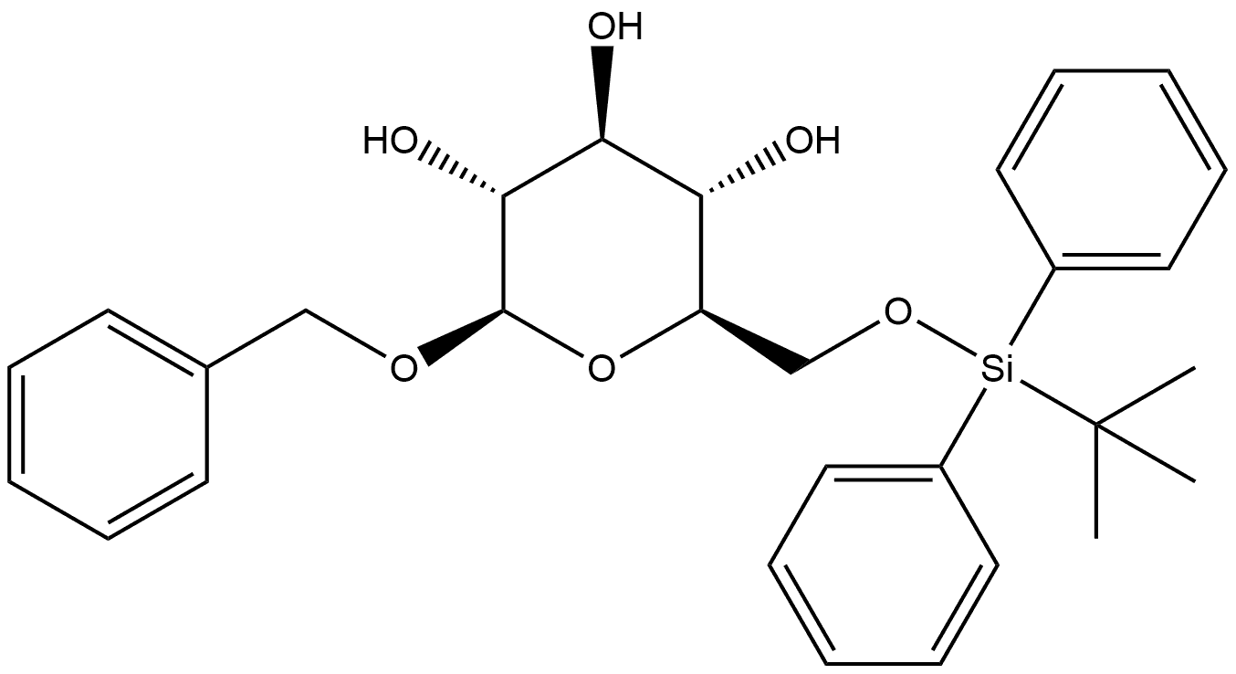 β-D-Glucopyranoside, phenylmethyl 6-O-[(1,1-dimethylethyl)diphenylsilyl]- Structure