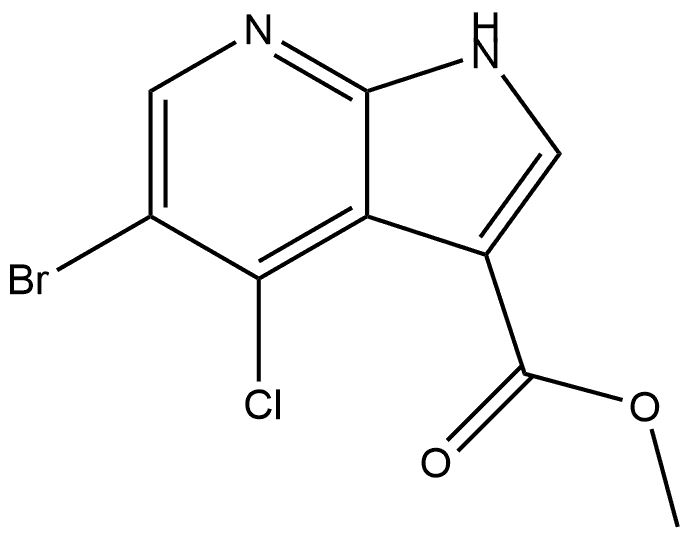 methyl 5-bromo-4-chloro-1H-pyrrolo[2,3-b]pyridine-3-carboxylate Structure