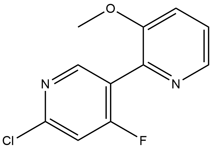 2,3'-Bipyridine, 6'-chloro-4'-fluoro-3-methoxy- Structure