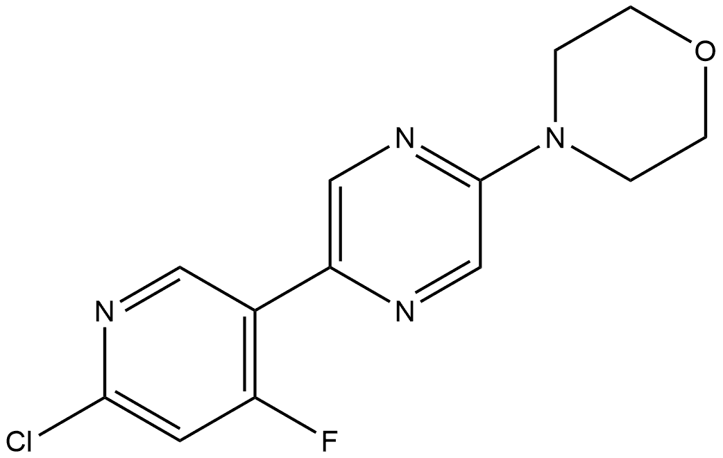 4-(5-(6-chloro-4-fluoropyridin-3-yl)pyrazin-2-yl)morpholine Structure