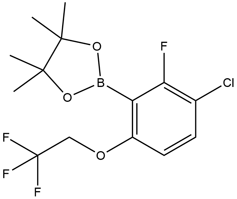 1,3,2-Dioxaborolane, 2-[3-chloro-2-fluoro-6-(2,2,2-trifluoroethoxy)phenyl]-4,... Structure